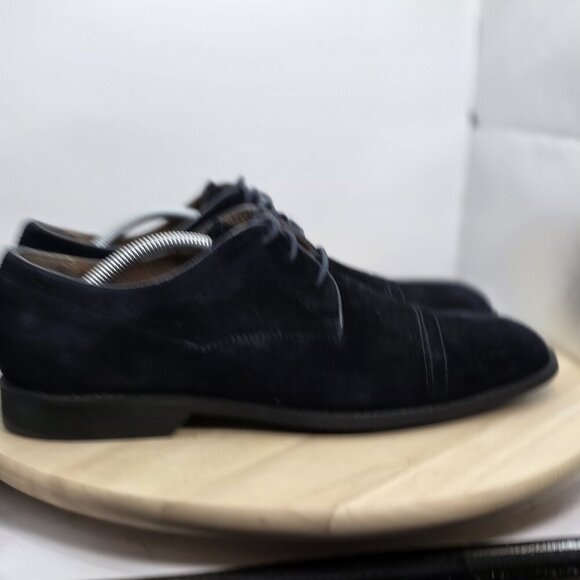Stacy Adams WINSLOW Men's Oxfords Shoes SZ 11 In Blue Suede EUC - Picture 1 of 7